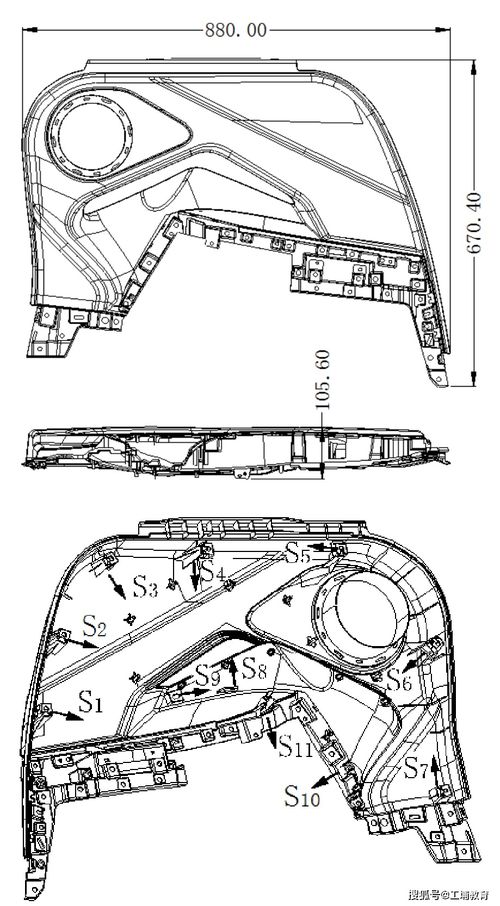 汽车左后门板大型注塑模设计要点解析